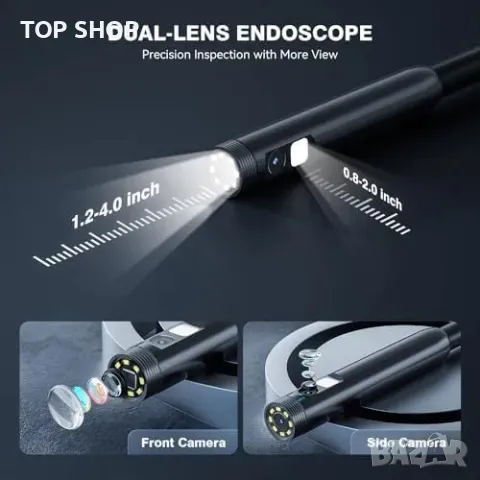 Нова Двуобективна ендоскопска камера, 16.4FT змия, IP67, 8+1 LED, iPhone/Android, снимка 2 - Гедорета - 50012930