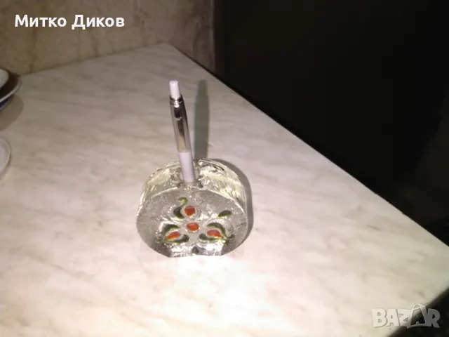 Vintage 70s Pop Art Solifleur Cristal Vase Walther маркова ваза , снимка 7 - Вази - 47154458