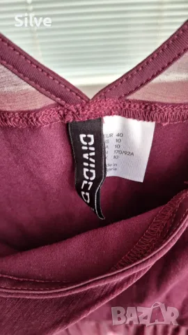 Рокли Divided by H&M- бордо и черна, снимка 2 - Рокли - 50326155