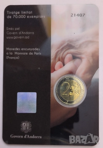 Андора 2 евро 2021 Грижа за възрастните хора, снимка 5 - Нумизматика и бонистика - 53947361