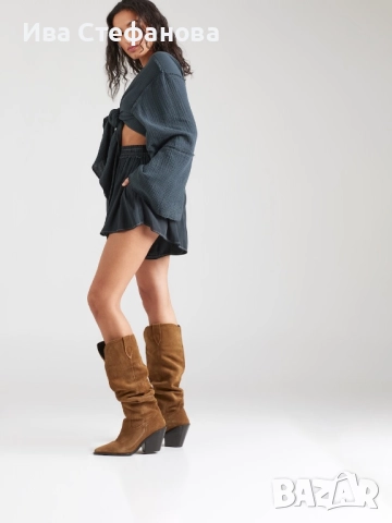 Нов ежедневен елегантен сет костюм комплект от две части риза топ панталони 100% памук памучни 