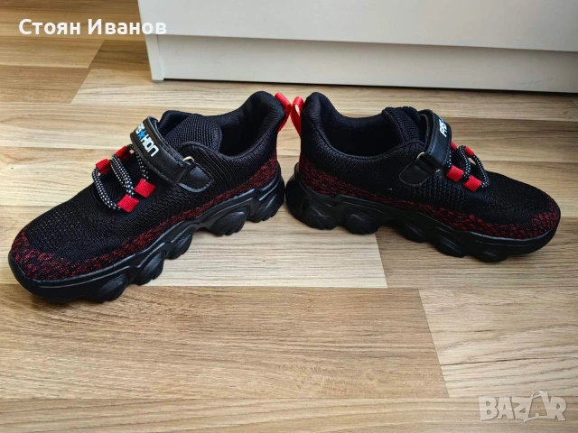 Детски маратонки "Fashion" – №36 – Черно и червено, снимка 4 - Детски маратонки - 54242286