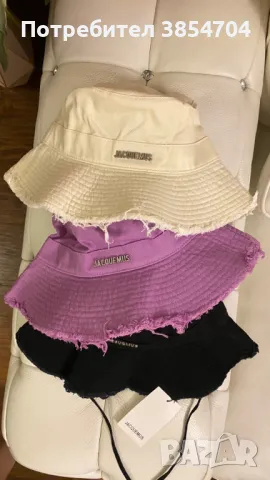 шапка JACQUEMUS Le Bob Artichaut bucket hat, снимка 15 - Шапки - 47517085