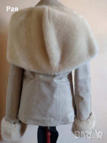 Елегантно кожено яке, снимка 5 - Якета - 50672679