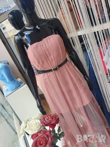 Рокля с колан , снимка 2 - Рокли - 49776868