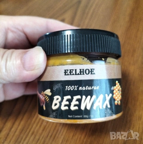 🪵 Натурална вакса от пчелен восък за дърво  