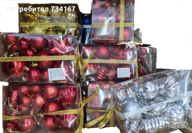 Комплект от орнаменти за елха - декорация за Коледа и Нова година, снимка 3 - Други стоки за дома - 51881792