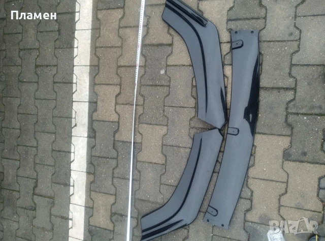 Преден лип спойлер универсален 3 части ЧЕРЕН – нож за броня, тунинг, splitter, за всички автомобили, снимка 9 - Аксесоари и консумативи - 47420502