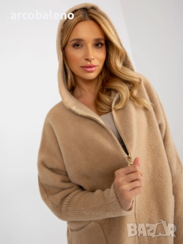 Дамско елегантно и ежедневно палто от алпака, 5цвята , снимка 8 - Палта, манта - 51814086