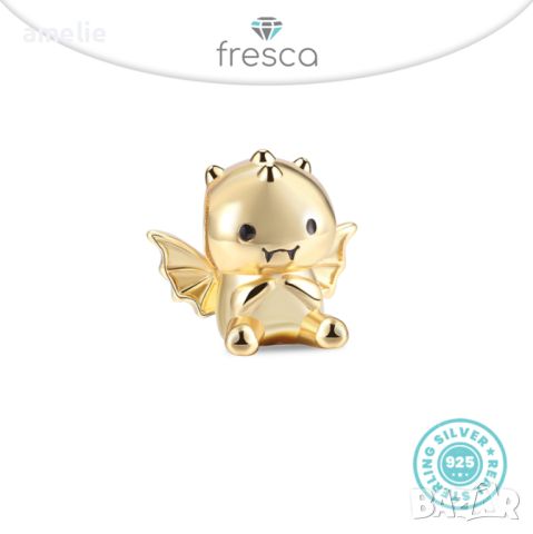 Талисман Fresca по модел тип Пандора 925 Pandora Gold Vampire. Колекция Amélie, снимка 1 - Гривни - 42249337