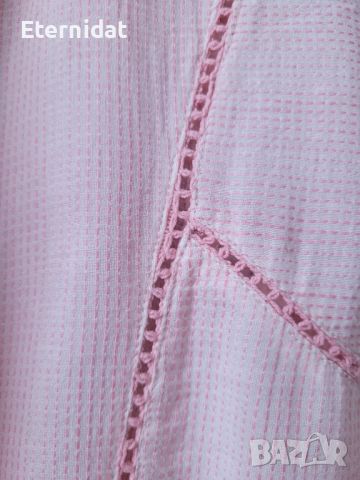 Розова блуза памучна материя с бродерии , снимка 4 - Тениски - 45520543