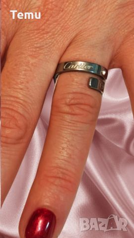 Уникален дамски пръстен от неръждаема стомана с камъни цирконий Doria, снимка 1 - Пръстени - 45754107