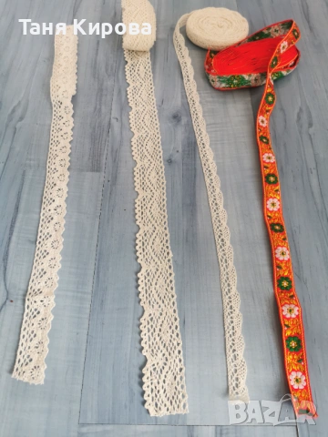 Плетена памучна дантела , снимка 3 - Антикварни и старинни предмети - 53916182