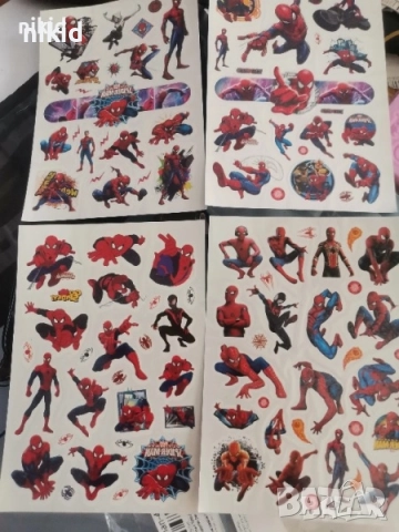 Spiderman Спайдърмен Спайдермен Tattoo татос татуировка временна детска татоси татуси, снимка 5 - Други - 21655507
