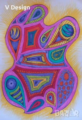 Абстрактна картина "Африка", снимка 2 - Декорация за дома - 52534982