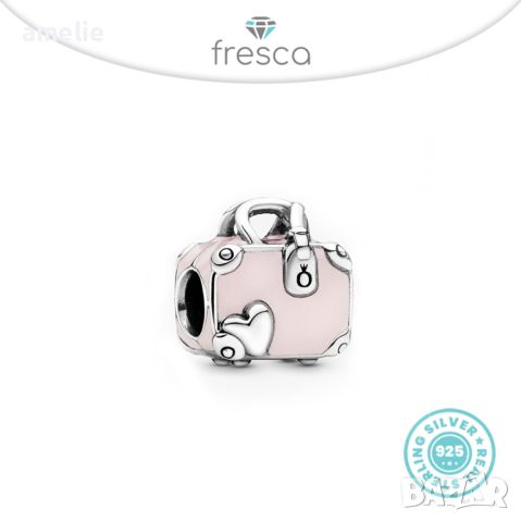 Талисман Fresca по модел тип Талисман Пандора сребро 925 Pandora Pink Travel Bag, снимка 1 - Гривни - 30564031
