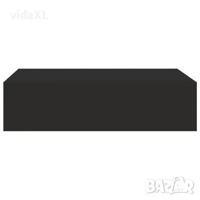 vidaXL Стенни рафтове с чекмеджета, 2 бр, черни, 40x23,5x10 см, МДФ(SKU:330244), снимка 4 - Други - 49562553