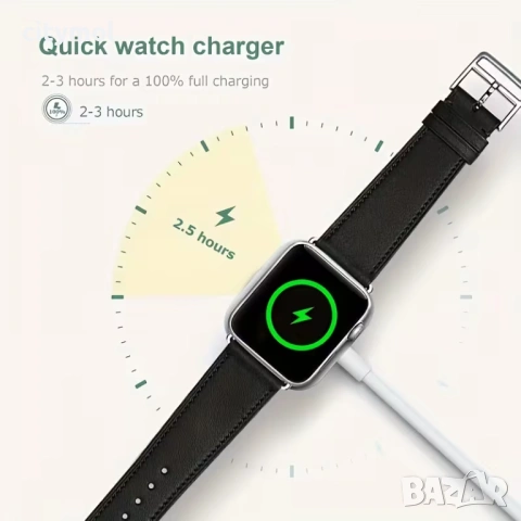 USB - C магнитно зарядно за часовник съвместимо с iWatch 2 3 4 5 6 7 8 9 / SE, снимка 6 - Смарт гривни - 53952402
