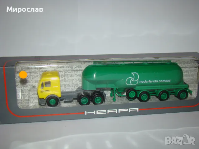 HERPA H0 1/87 MERCEDES КАМИОН МОДЕЛ ЦИСТЕРНА, снимка 1 - Колекции - 48252516