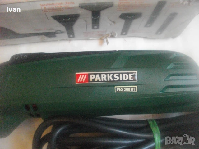 Немско ел. длето машина шабър за стъргане боя фуги на плочки рязане PARKSIDE PES200B1 Почти нова , снимка 7 - Други инструменти - 51333362