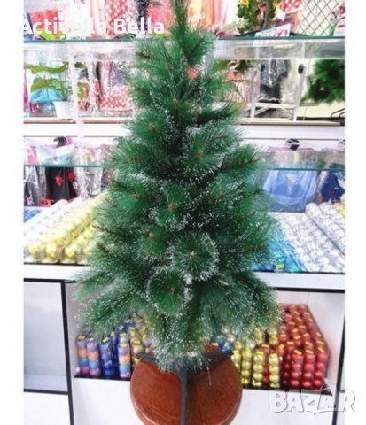 Коледна елха с бели заскрежени връхчета. С пластмасова стойка за 60 и 90см, всички останали са с мет, снимка 10 - Декорация за дома - 52590552