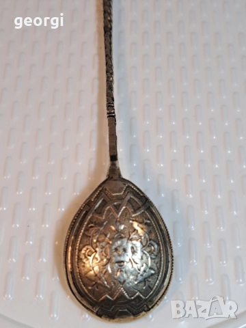 гравирана сребърна лъжичка Царска Русия , снимка 5 - Антикварни и старинни предмети - 52531376