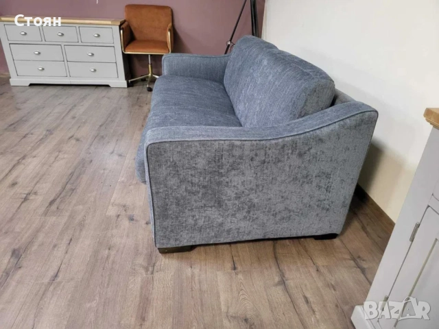 Тъмно сив диван от плат с функция сън "Myriad", снимка 3 - Дивани и мека мебел - 52010817