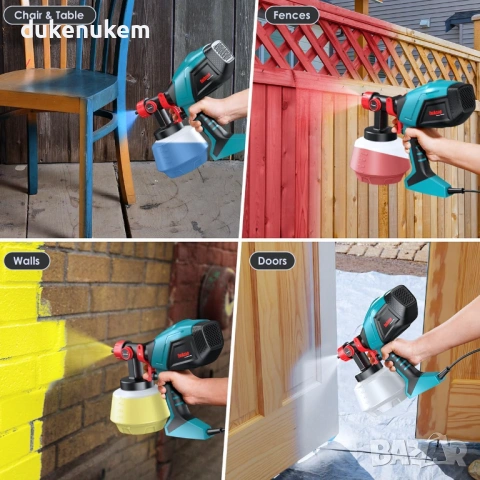 HVLP пистолет за боядисване 700W с контейнер 1200 мл, снимка 3 - Други инструменти - 53042187