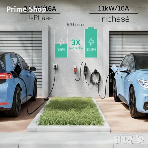 Преносимо зарядно за електромобили dé Mobile Wallbox 11kW Type 2, 6м + шуко, снимка 3 - Аксесоари и консумативи - 53568978