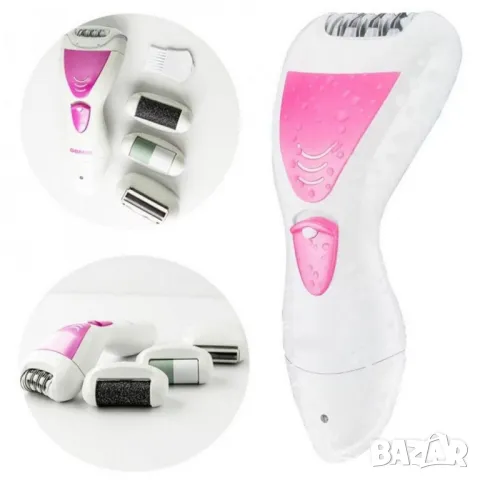 Уред за красота 4 в 1 приставки за обезкосмяване, тример, полиране на пети, снимка 3 - Други - 50383113