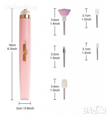 ПРОМО!!! Електрическа пила за нокти SALON NAILS, снимка 5 - Продукти за маникюр - 53615061
