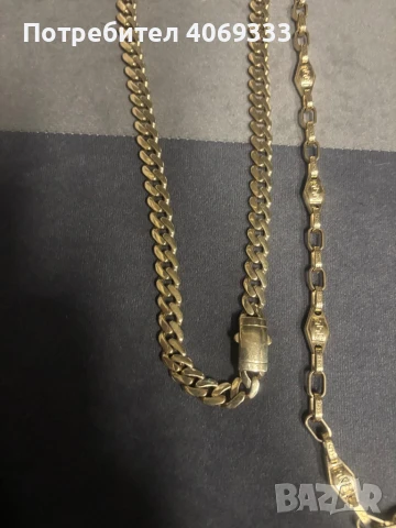 Златен ланец панцер 14 к 54см 42.46гр, снимка 6 - Колиета, медальони, синджири - 51315258
