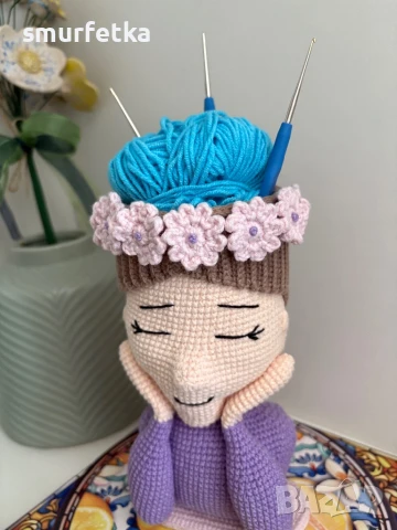 Плетена ваза момиче, снимка 3 - Вази - 50745428
