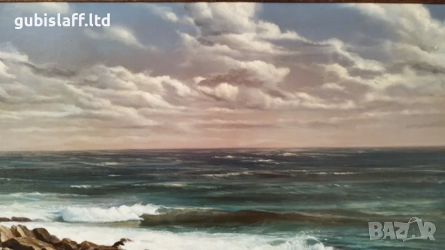 Картина, море, реализъм, худ. Андриян Бекяров, 2007 г., снимка 5 - Картини - 51085817