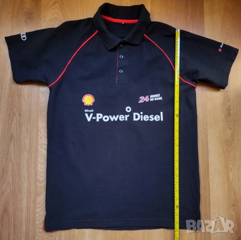 Audi Sport 24 Hours Le Mans Shel V-Power - мъжка тениска Ауди , снимка 6 - Тениски - 51711835