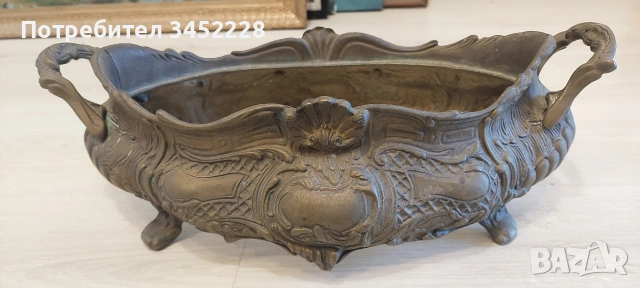 жардениера бронз масивна голяма за ценители 
