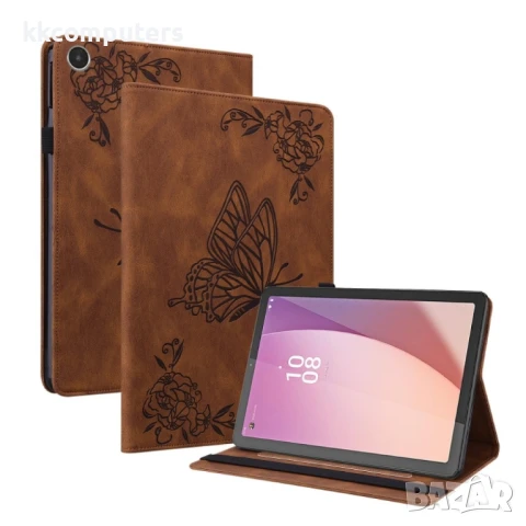 Lenovo Tab M8 4th Gen TB-300FU Butterfly Flower Кожен Калъф и Протектор, снимка 4 - Калъфи, кейсове - 51164979