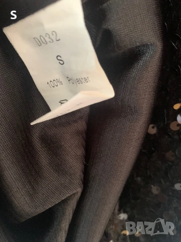 Рокля с паети и пера S размер , снимка 5 - Рокли - 53951253