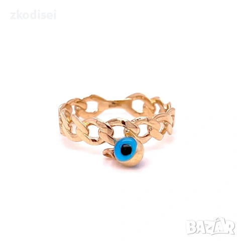 Златен дамски пръстен 2,17гр. размер:55 14кр. проба:585 модел:38745-1