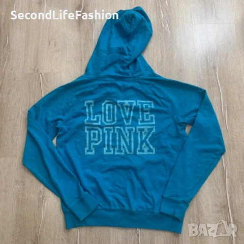 Victoria’s Secret Love Pink дамско спортно яке размер L синьо , снимка 7 - Якета - 53809538