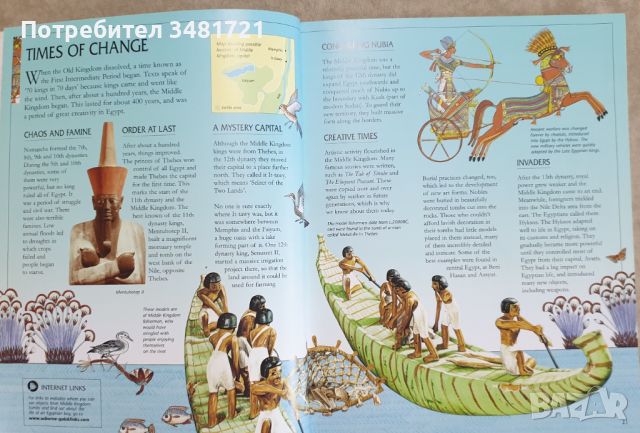 Енциклопедия на древния Египет / The Usborne Encyclopedia of Ancient Egypt, снимка 5 - Енциклопедии, справочници - 46498677