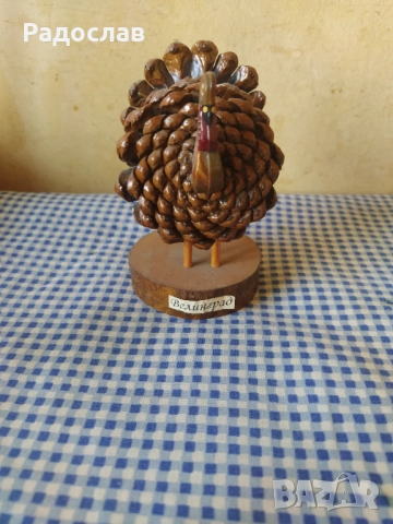 дървена фигурка Птица Велинград 