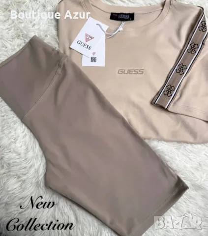 дамски комплекти тениска Guess и клин рипс , снимка 3 - Комплекти - 50331998