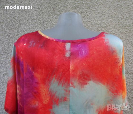 4XL/ 5XL Нова рокля  с тай дай ефект, снимка 6 - Рокли - 45865300