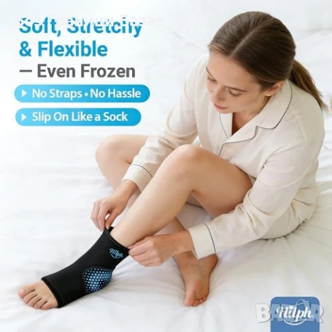 Нова Охлаждаща гел превръзка за глезен и ахилес, удебелен гел чорап, снимка 5 - Други - 53536150