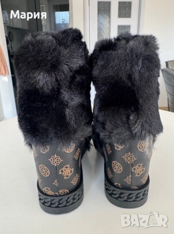 Дамски ботуши/зимни боти марка „GUESS“/40 с вътрешен ток 5см. , снимка 5 - Дамски ботуши - 52402217