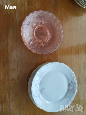 Порцеланови и стъклени чинии винтидж, снимка 3 - Чинии - 50370438