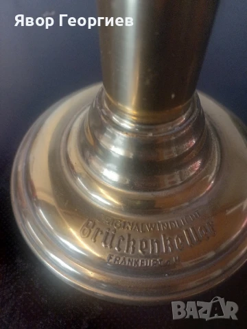 Немска бронзова лампа, снимка 2 - Други ценни предмети - 50476032