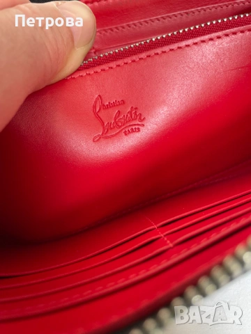 Кожен портфейл Christian Louboutin Оригинал, снимка 13 - Портфейли, портмонета - 51767203