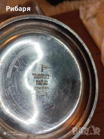 Сребърен английски чайник, снимка 5 - Нумизматика и бонистика - 54166321